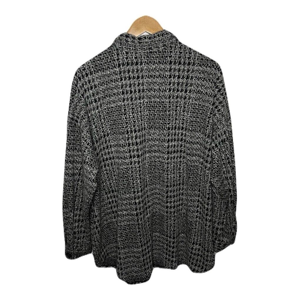 Max Studio Double Knit Houndstooth Button Down Sh… - image 6